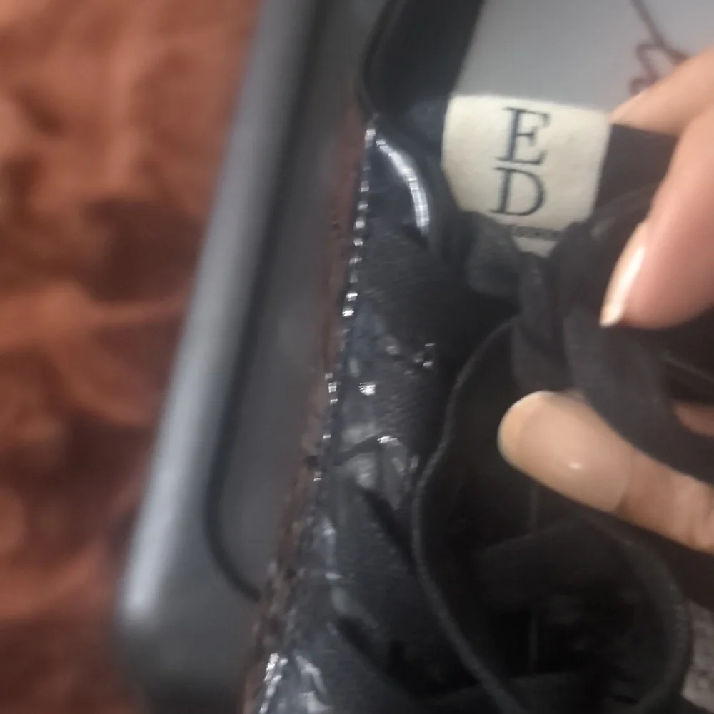 ED Love Black Leather Sneakers Size 9M